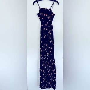 Flynn Skye beautiful floral maxi slip dress with cutout back.
